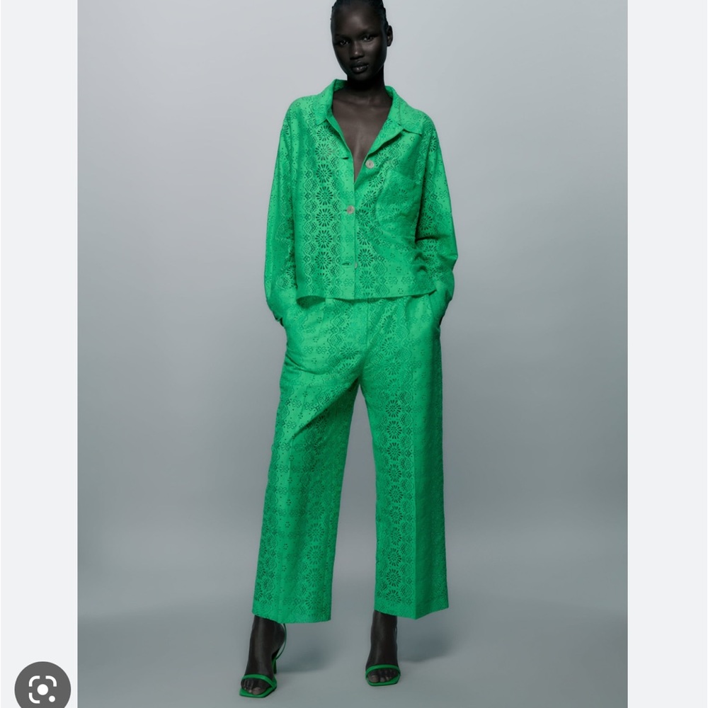 Zara cropped lace pants - Picture 3 of 5